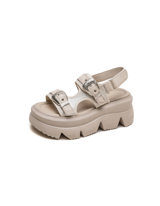 BucklesFrontSummerCasualPlatformSlingback