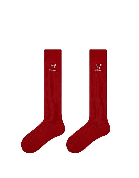 Christmas Red Knee-high Socks for Women