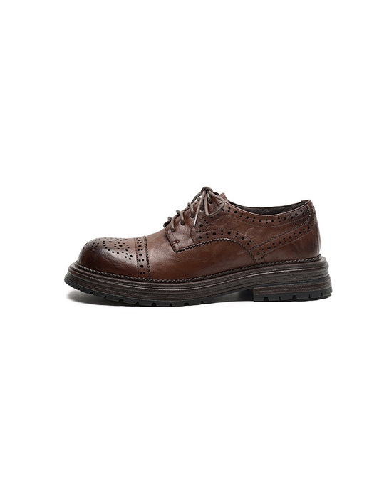 Classic Brogue Style Chunky Oxford Shoes