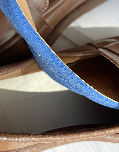 Mocassins rétro d'hiver à semelle plate en velours de coton