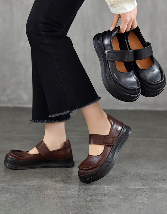 Front Strap Comfortable Wide Toe Box Flat Shoes