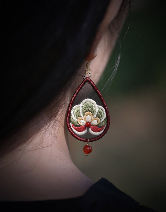 DIY Double-sided Embroidery Earrings (Including DIY materials)