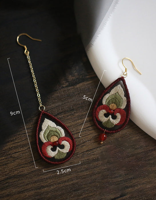 DIY Double-sided Embroidery Earrings (Including DIY materials)