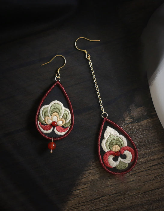 DIY Double-sided Embroidery Earrings (Including DIY materials)