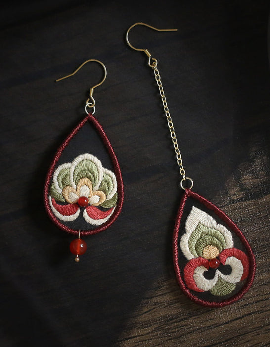 DIY Double-sided Embroidery Earrings (Including DIY materials)