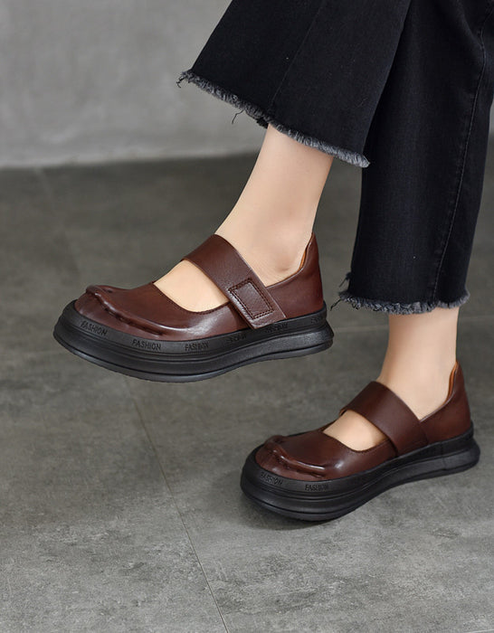 Front Strap Comfortable Wide Toe Box Flat Shoes