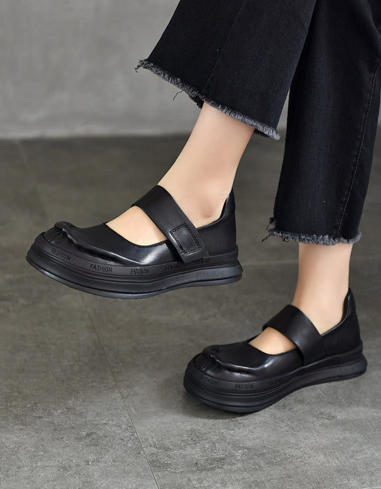 Front Strap Comfortable Wide Toe Box Flat Shoes