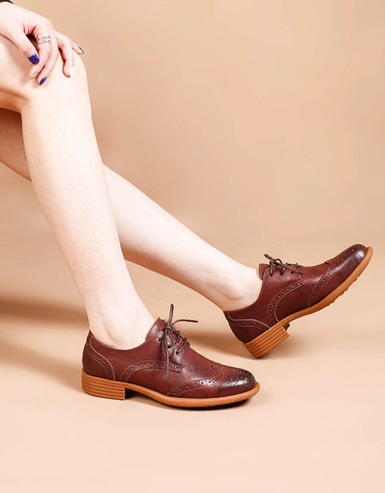 Classic British Style Women's Oxford Shoes