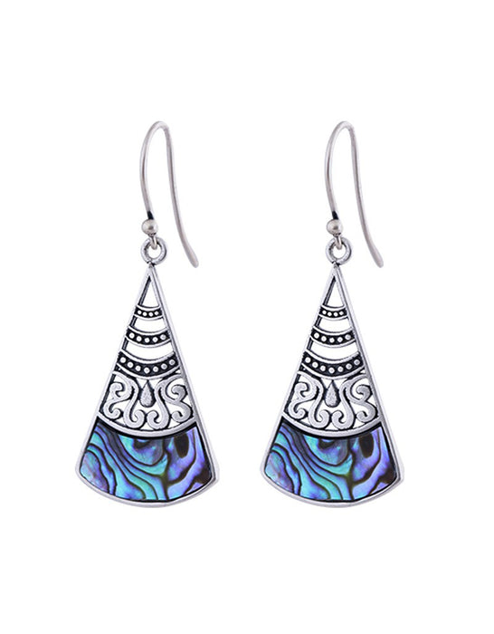 Hollow Pattern Shell Vintage Earrings