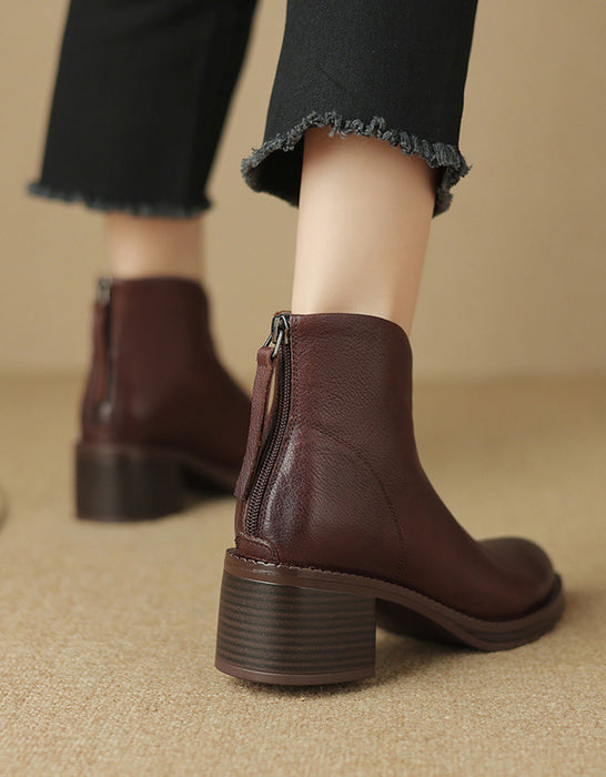 Bottines Chelsea à bout pointu et talon épais