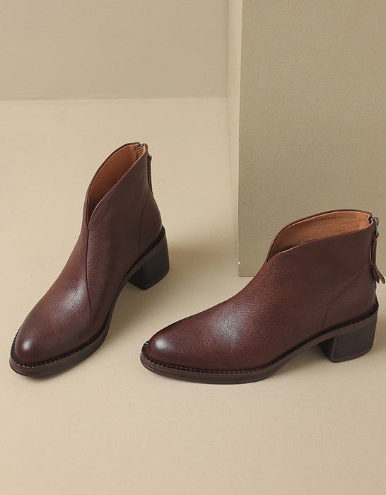 Bottines Chelsea à bout pointu et talon épais