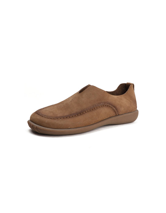 Real Leather Comfortable Soles Flat Shoes for Men 38-44