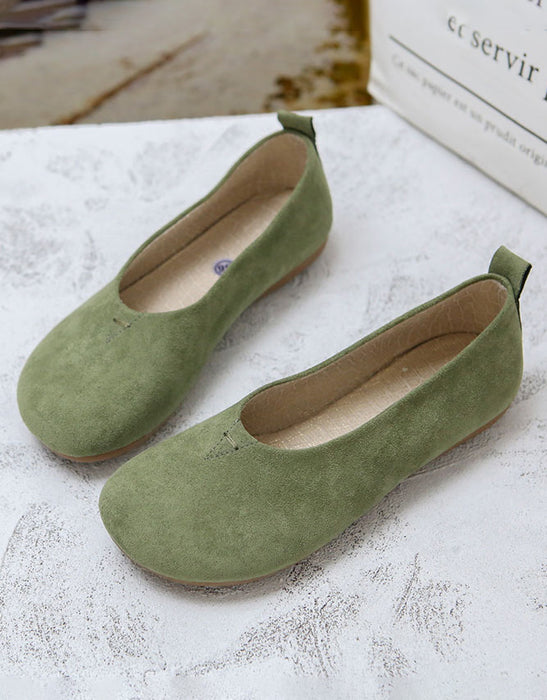 Simple Lightweight Comfortable Suede Flats
