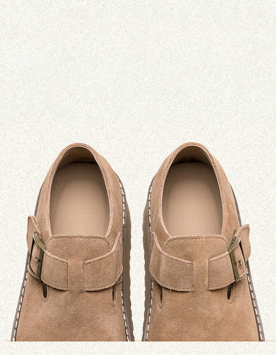 Spring Autumn Suede Platform Slip-ons