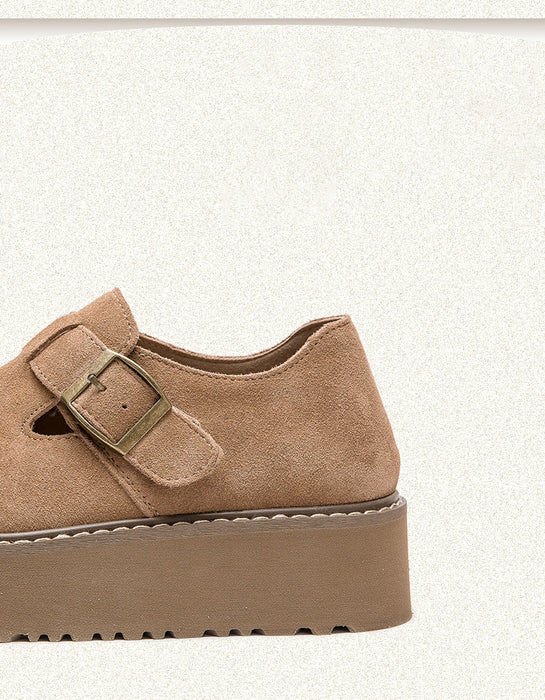 Spring Autumn Suede Platform Slip-ons