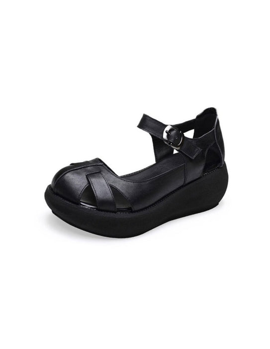 Women's Strap Wedge Close Toe Sandals 41 — Obiono