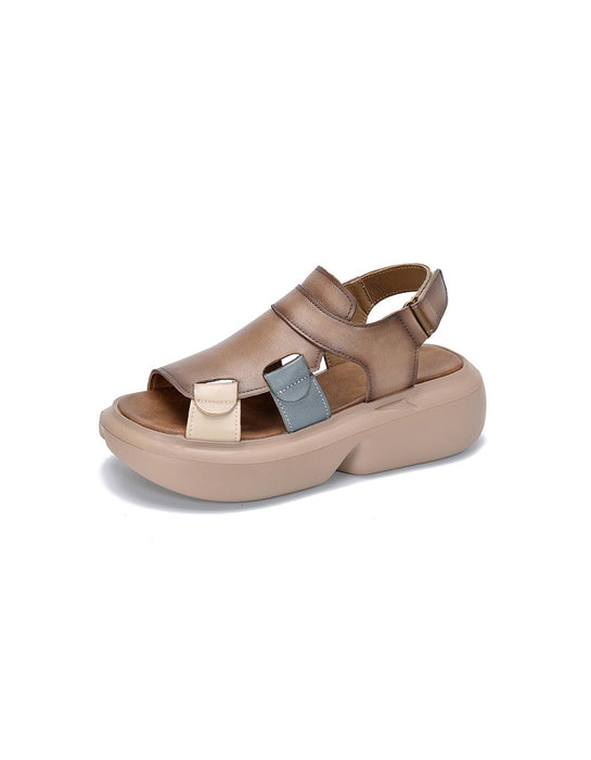 Summer Retro Platform Sandals Slingback