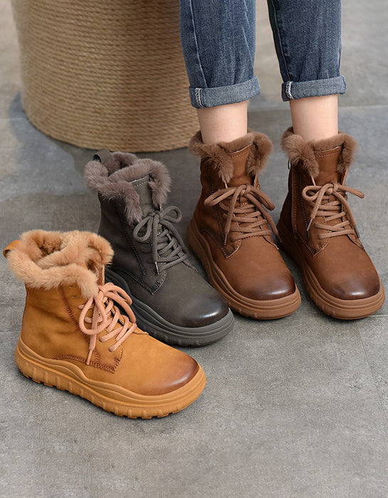 Waterproof Anti-slip Winter Suede Boots with Fur