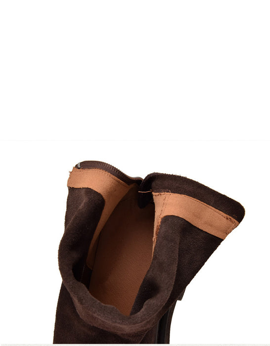 Winter Autumn Round Toe Suede Martin Boots