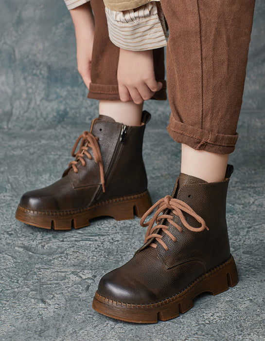 Winter Round Toe Handmade Retro Martin Boots