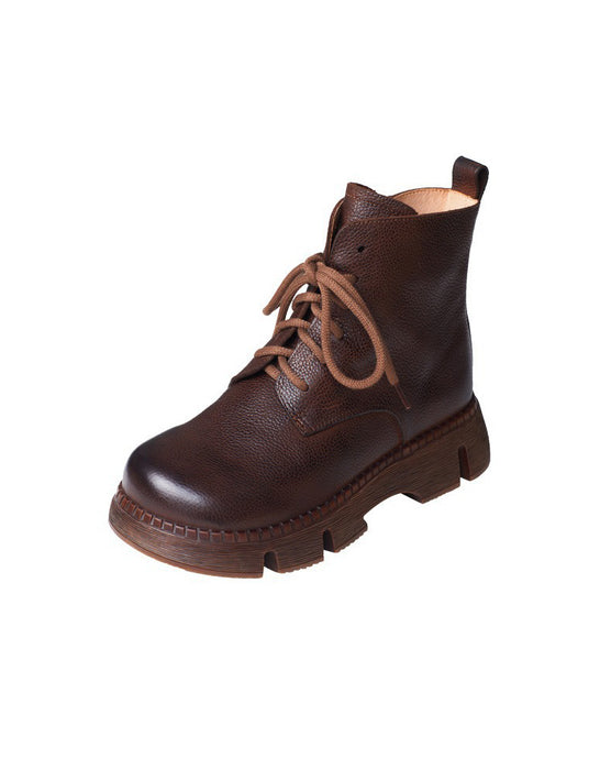 Winter Round Toe Handmade Retro Martin Boots