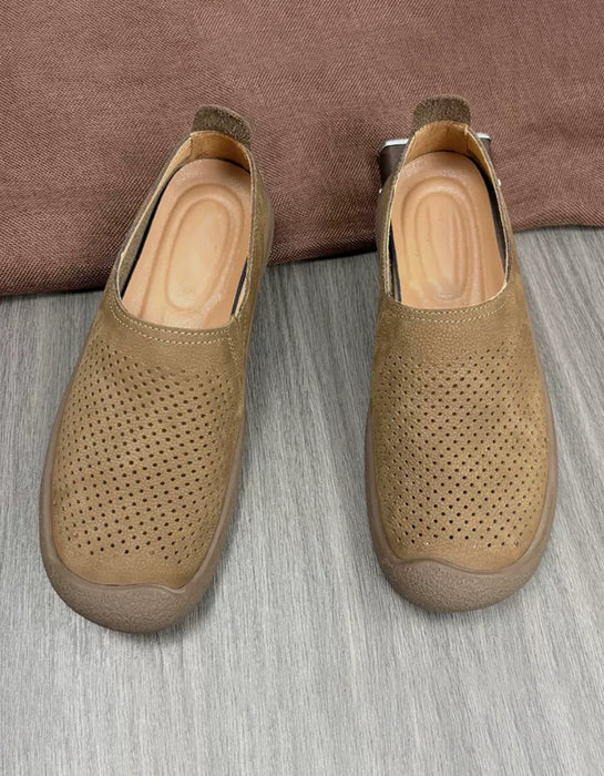 Handmade Soft Leather Flats for Men 38-44