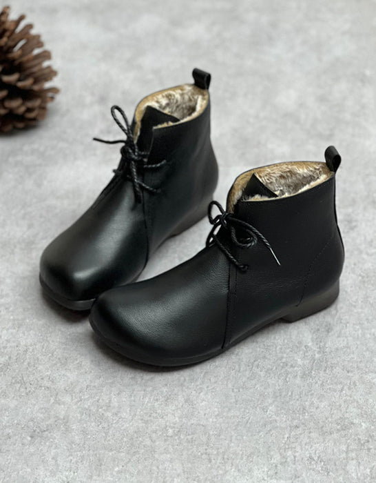 Winter Waterproof Handmade Retro Boots with Fur