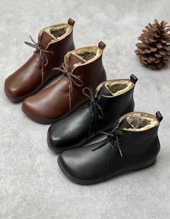 Winter Waterproof Handmade Retro Boots with Fur