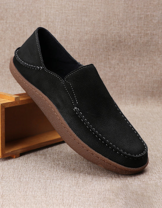 Real Leather Comfortable Suede Men's Loafers 38-44