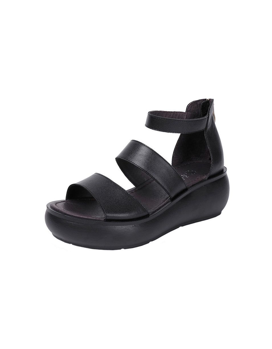 Open Toe Comfortable Sole Wedge Sandals — Obiono