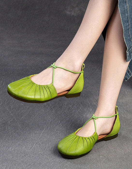 Round Toe Comfortable Elegant Retro Flat Shoes