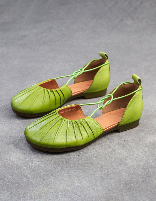 Round Toe Comfortable Elegant Retro Flat Shoes