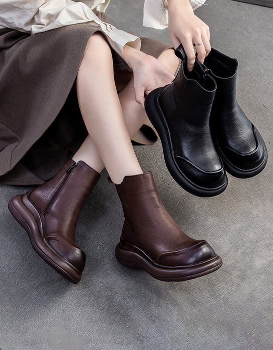 Winter Comfortable Wide Toe Box Platform Boots