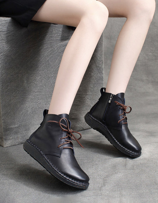 Soft Leather Handmade Retro Winter Boots