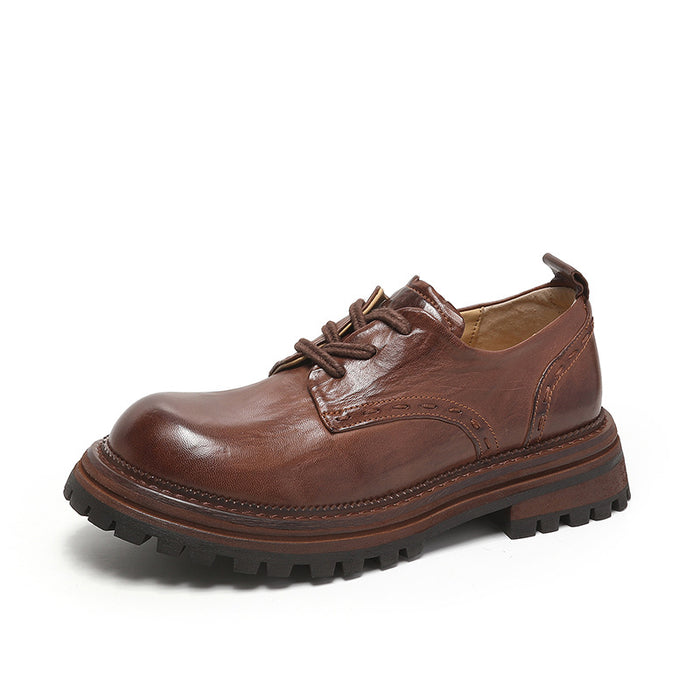 Brogue Style Wide Toe Box Oxford Shoes