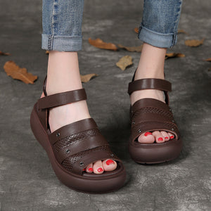 Summer Open toe Handmade Retro Platform Sandals — Obiono
