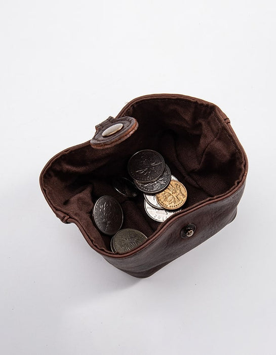 OBIONO Cowhide Vintage Leather Coin Purse — Obiono