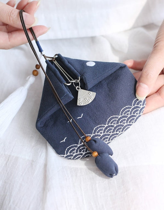 Thai Krajood woven bag ​handbag handmade decor colorful fabric wooden bead  | eBay