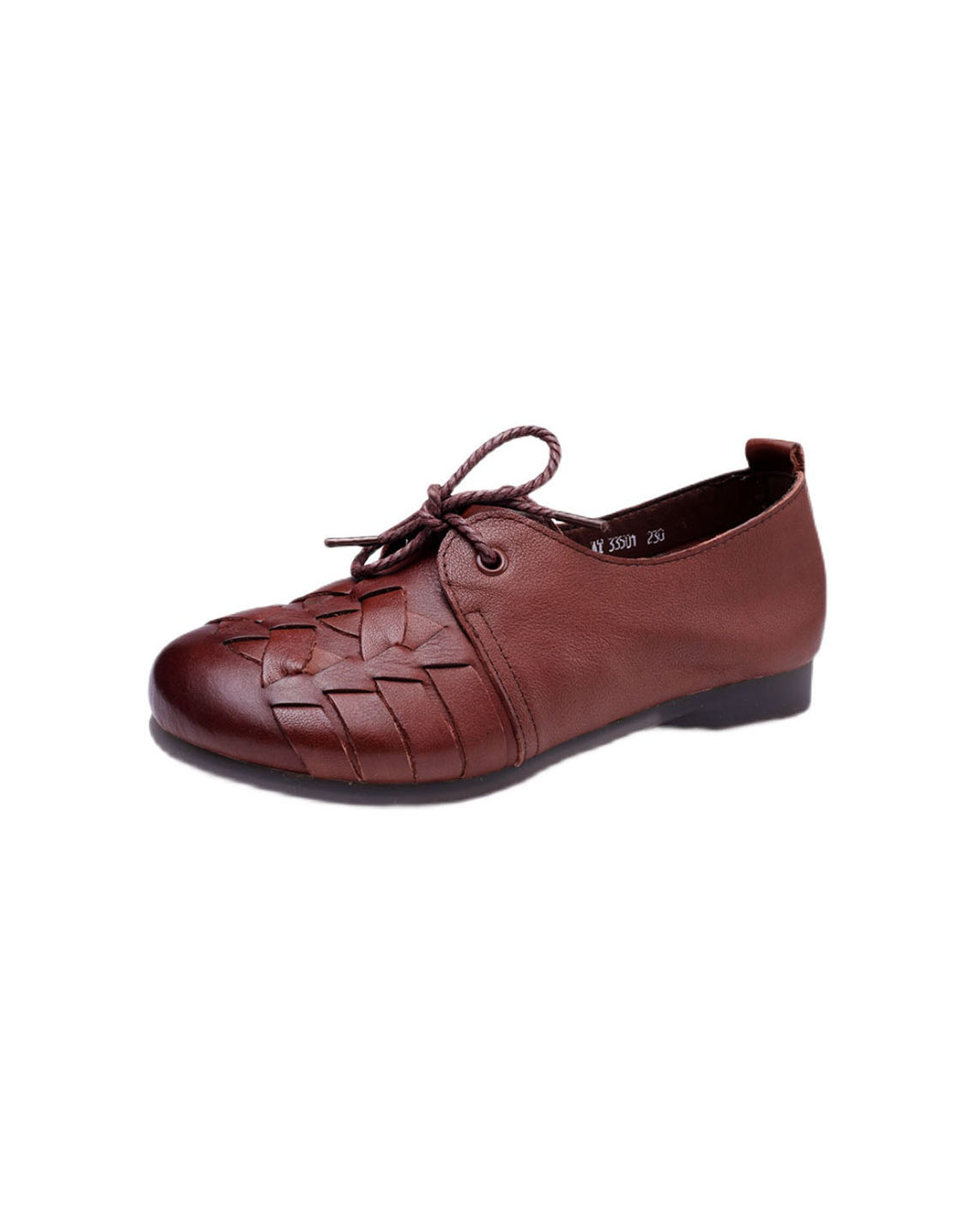 Hand-woven Non-slip Soft Leather Retro Flat Shoes — Obiono