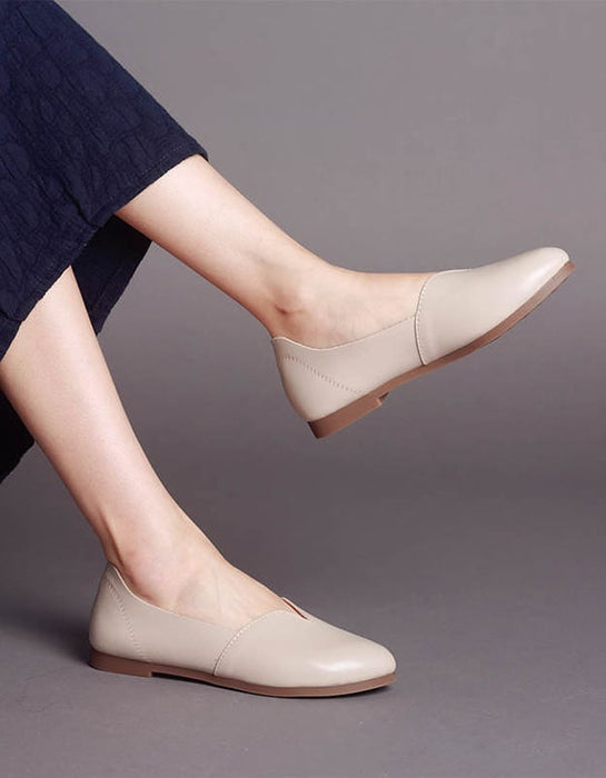 Homemade Soft Sole Comfortable Simple Leather Flats