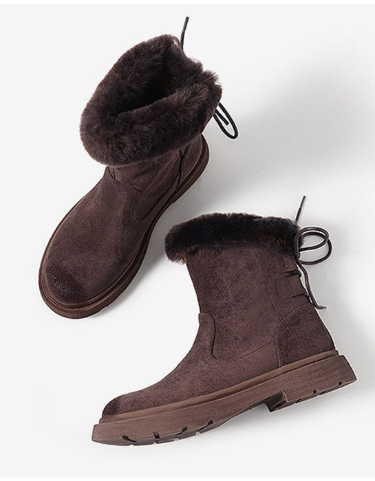 OBIONO Suede Plush Winter Snow Boots — Obiono
