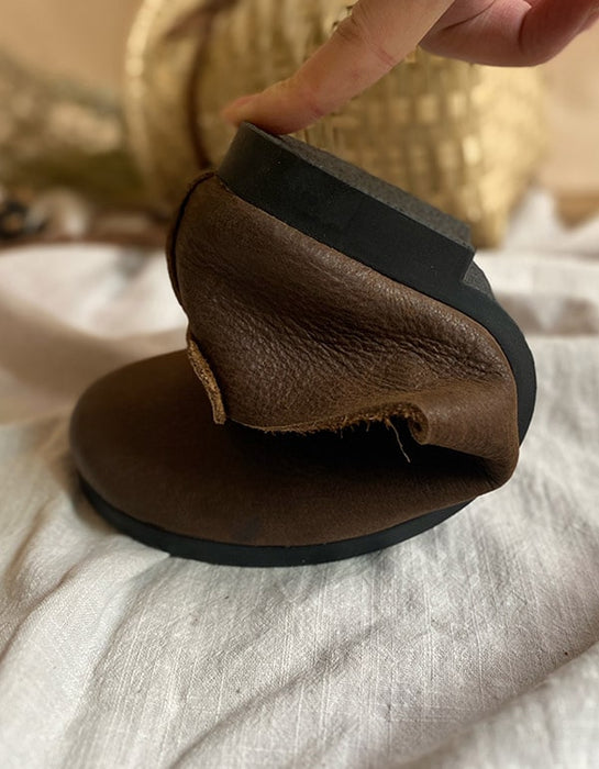 Retro Flat Soft Leather Comfortable Women's Shoes — Obiono