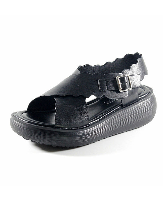 Summer Cross Strap Retro Platform Sandals — Obiono