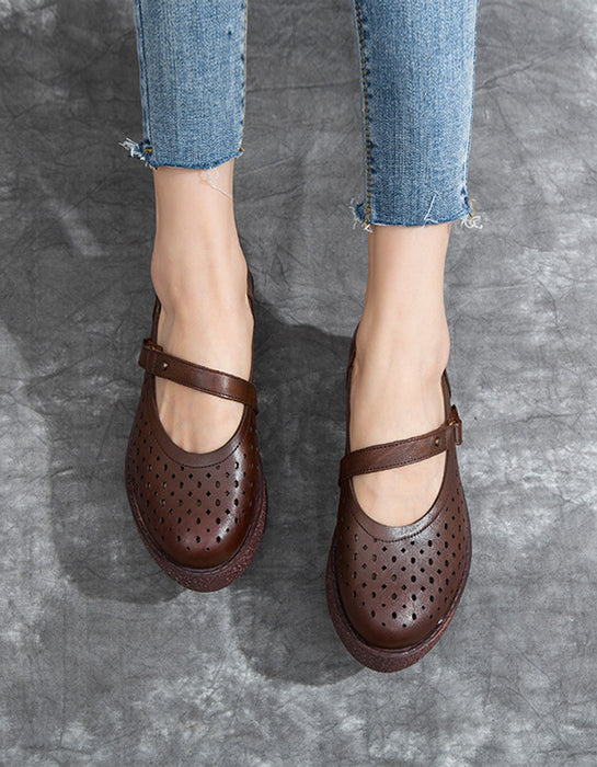 Summer Leather Platform Cute Sandals — Obiono