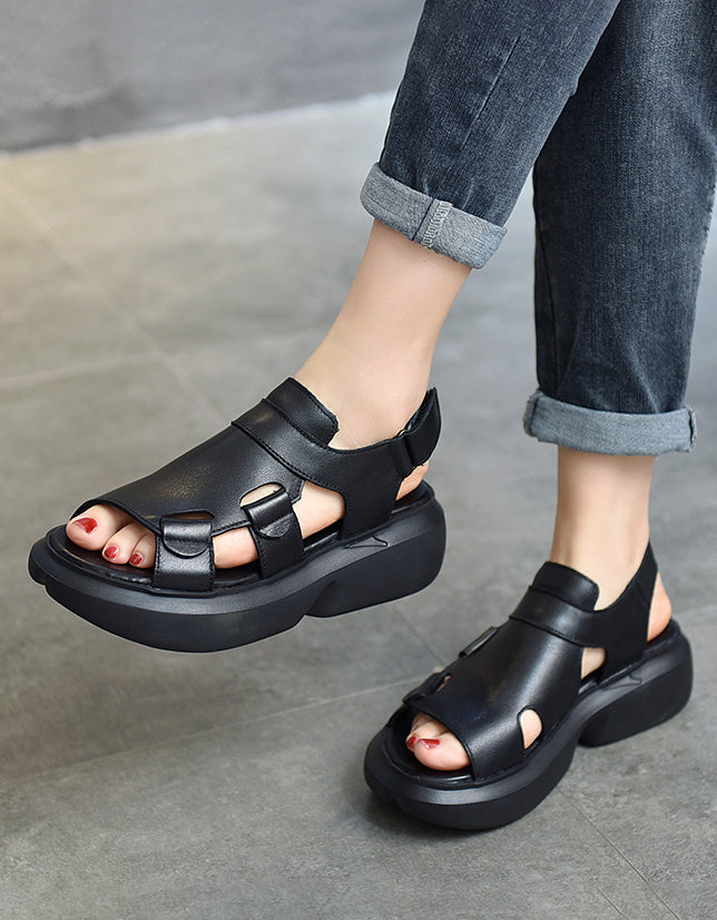 Summer Retro Platform Sandals Slingback — Obiono