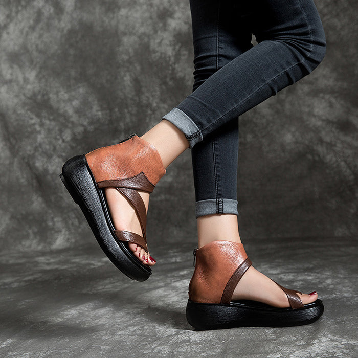 Summer Wedge Retro Fashion Strap Sandals — Obiono