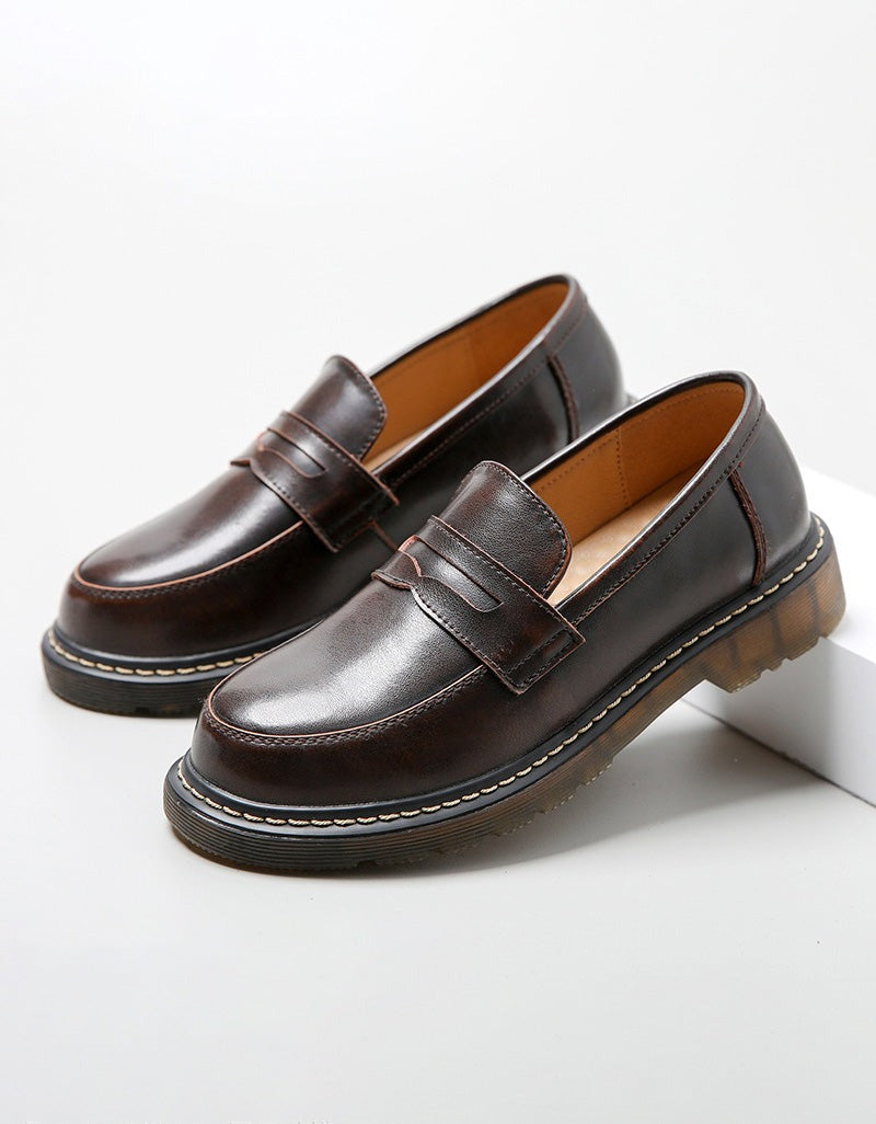 Handmade Round Head Mary Jane Shoes Loafers 41 — Obiono
