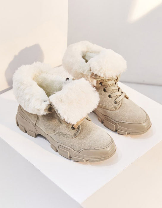 Plush Martin Thick Suede Winter Boots For Women — Obiono