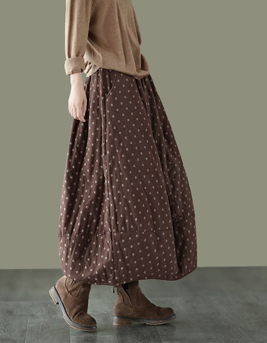 Women's Retro Embroidery Winter Linen Skirt — Obiono