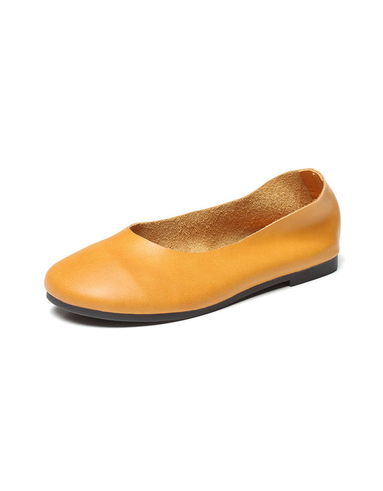 Women's Wide Head Comfortable Retro Flat Shoes — Obiono